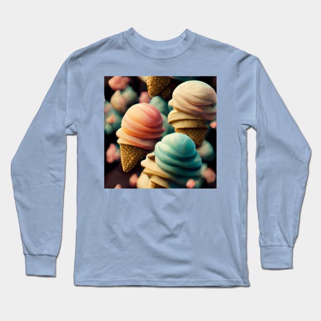 Ice Cream Long Sleeve T-Shirt by JonHerrera